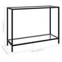 Voir la diapositive 6 : VIDAXL Table console Transparent 100x35x75 cm Verre trempe