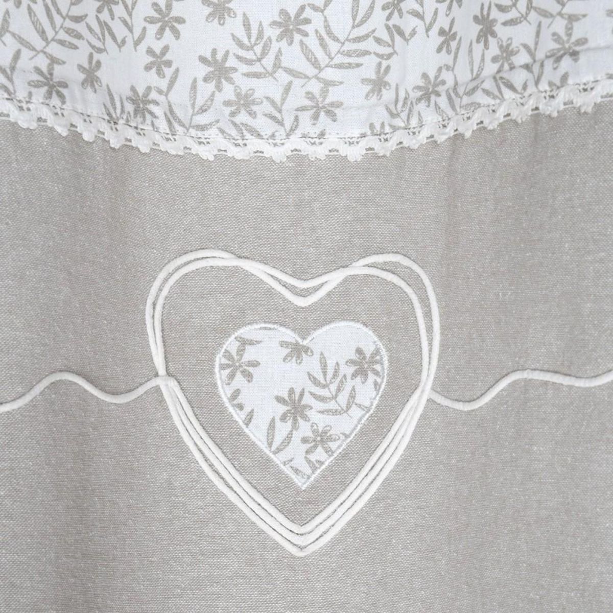 Lovely Casa Rideau à œillets 140x260 cm Sophie naturel coton