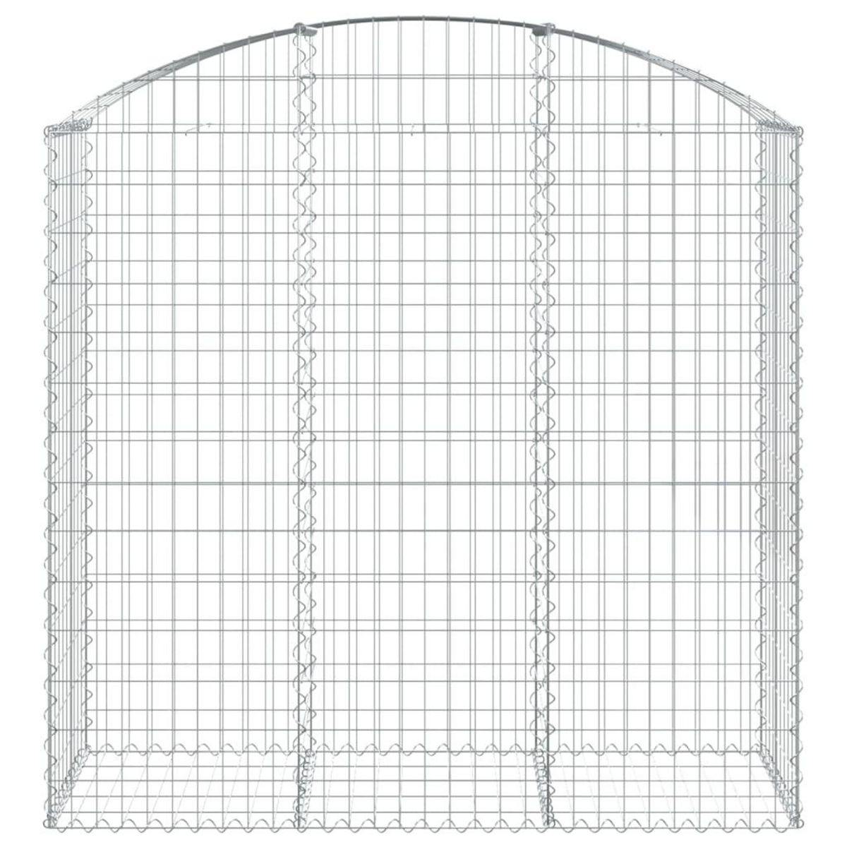 VIDAXL Panier de gabions arque 150x50x140/160 cm Fer galvanise