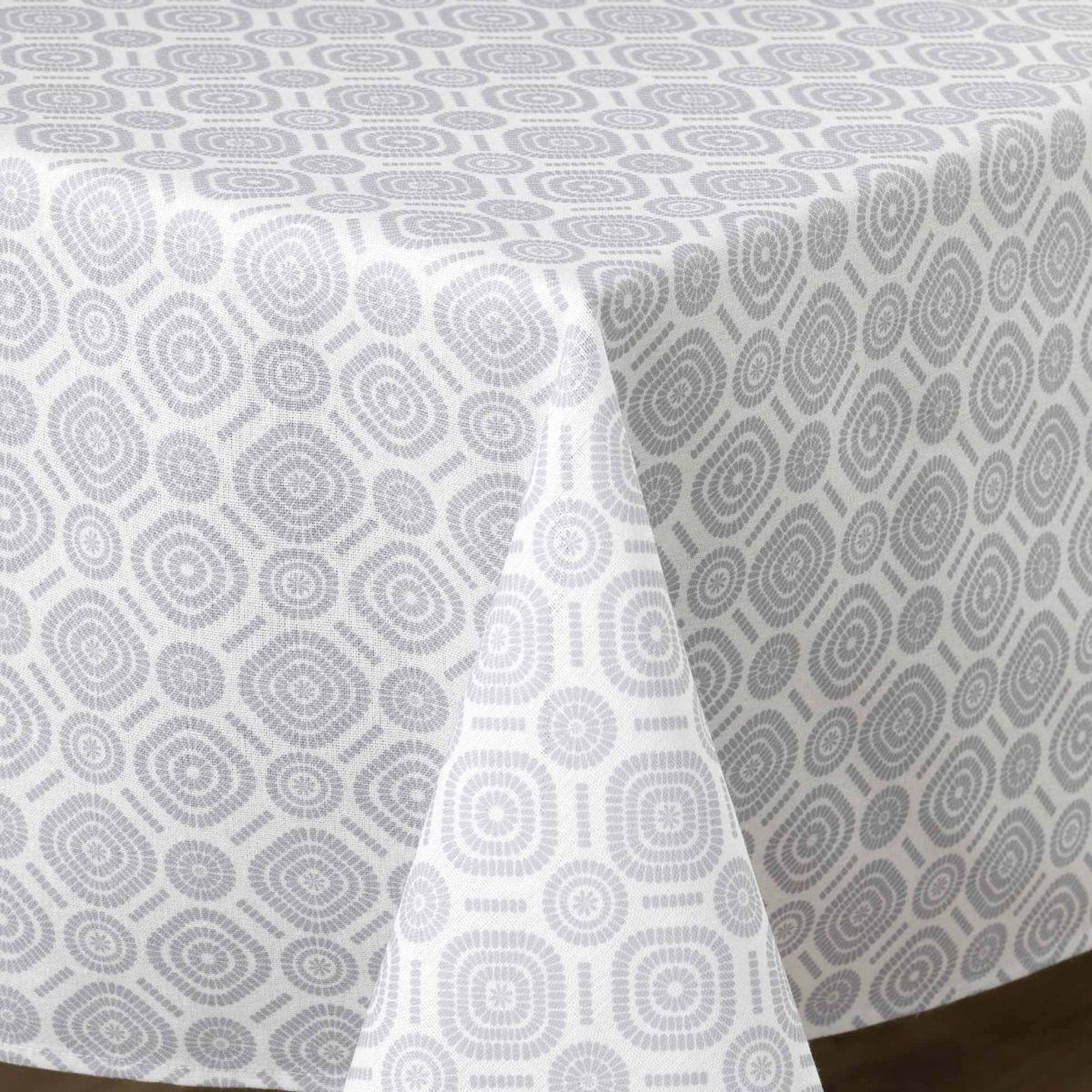 Voir la diapositive 3 : Douceur d'Intérieur Nappe infroissable imprimée  callis  140x240cm gris
