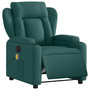 Voir la diapositive 3 : VIDAXL Fauteuil de massage inclinable electrique Vert fonce Tissu