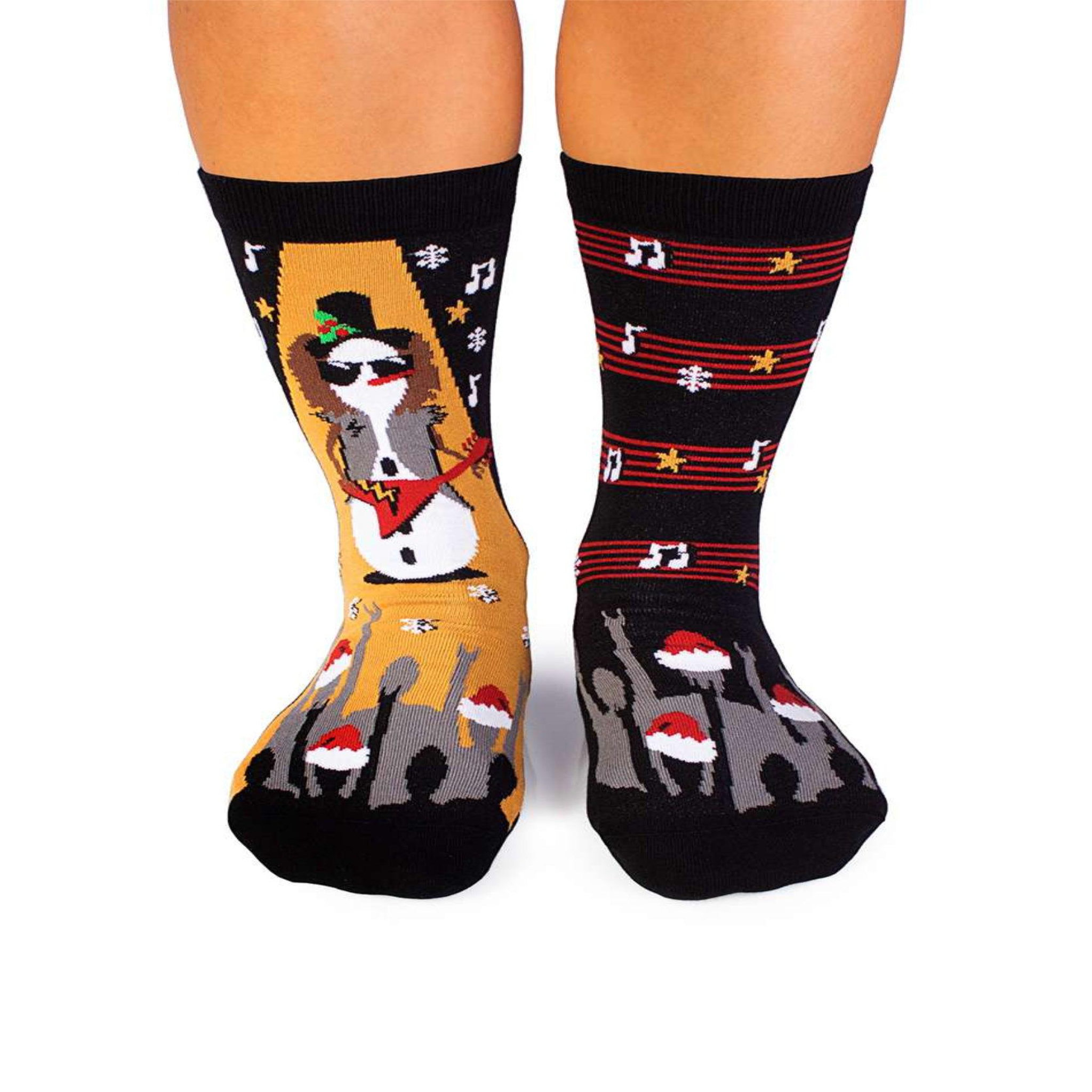 PIRIN HILL Chaussettes arty bonhomme de neige musicien. Coloris disponibles : Multicolore