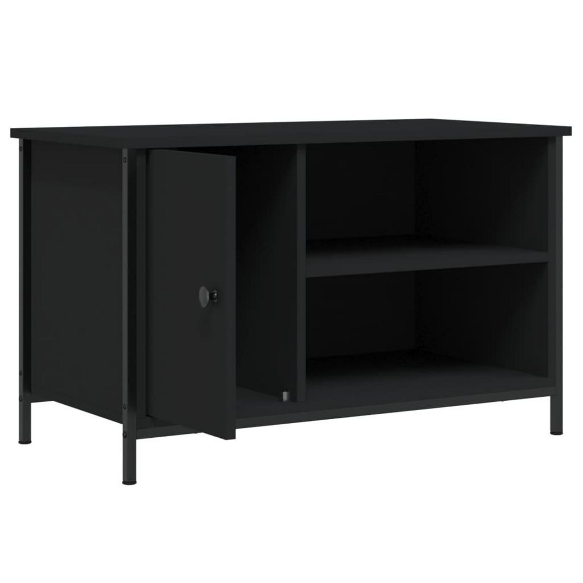 VIDAXL Meuble TV Noir 80x40x50 cm Bois d'ingenierie