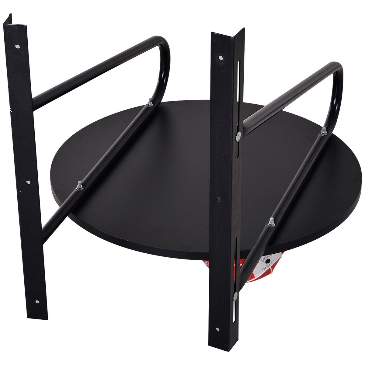 HOMCOM Punching ball poire de vitesse boxe avec support plateau tournant + pompe MDF acier revêtement synthétique rouge noir