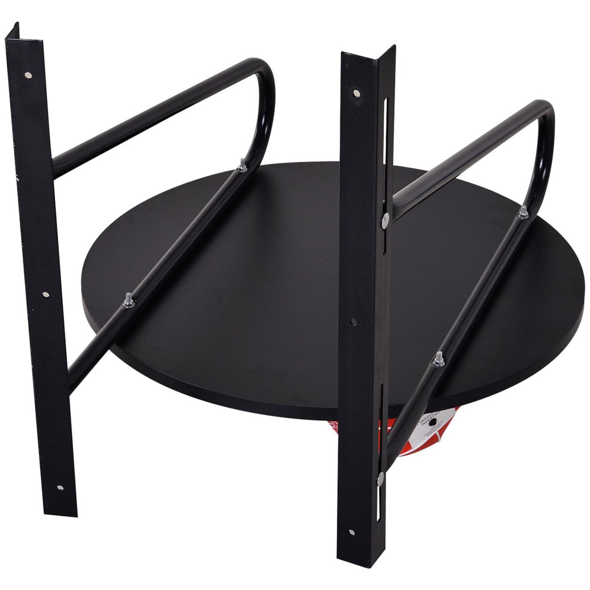 HOMCOM Punching ball poire de vitesse boxe avec support plateau tournant + pompe MDF acier revêtement synthétique rouge noir