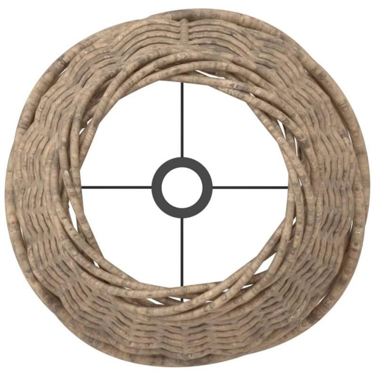 VIDAXL Abat jour marron Ø15x12 cm osier