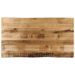 VIDAXL Dessus de table bord vivant 100x60x3,8 cm bois de manguier brut