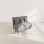 Voir la diapositive 6 : BEST MOBILIER Lumi - banquette convertible clic-clac 2 places en velours côtelé