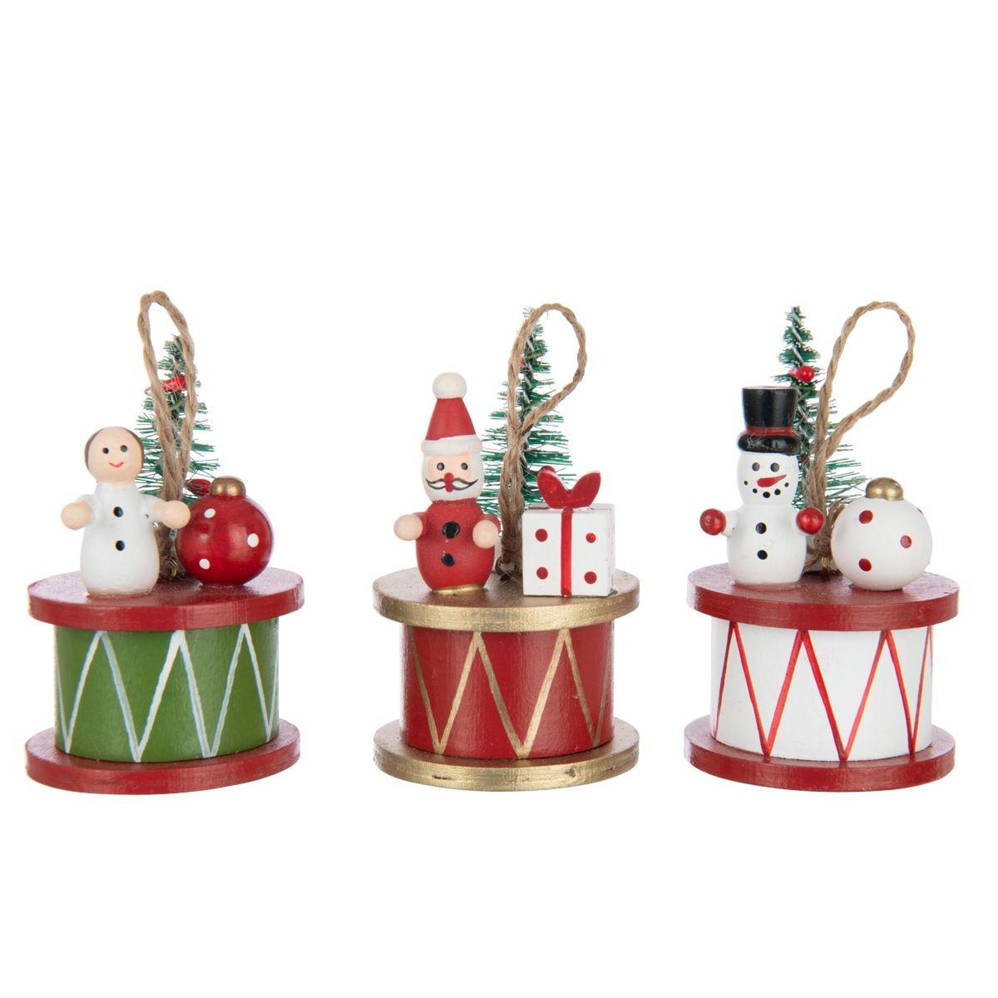 Voir la diapositive 2 : J-LINE Arbre de noël déco  merry christmas  41cm naturel