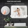 Voir la diapositive 6 : KLEANKIN Miroir lumineux LED salle de bain 70 x 90 cm lumière réglable 3 couleurs fonction anti-buée et mémoire