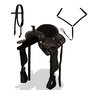 Voir la diapositive 2 : VIDAXL Selle, bridon et col de poitrine Cuir veritable 16 po Noir