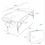 Voir la diapositive 2 : VIVEZEN Table de massage pliante 3 zones en bois foncé avec panneau Reiki + Accessoires et housse de transport - Noir