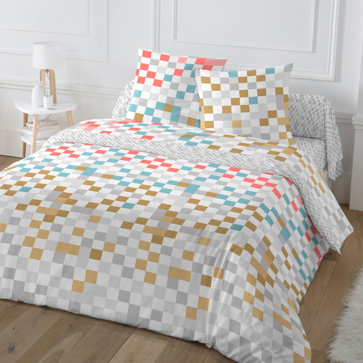 Parure housse de couette en polycoton 51 fils JESSIE