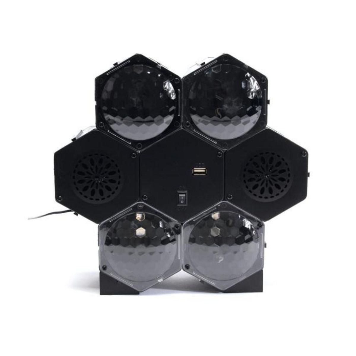 Paris Prix Enceinte Sans Fil & Projecteur  Disco  25cm Noir