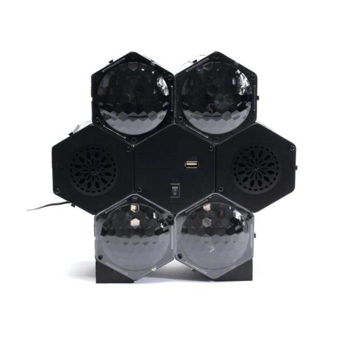 Paris Prix Enceinte Sans Fil & Projecteur  Disco  25cm Noir