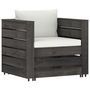 Voir la diapositive 2 : VIDAXL Salon de jardin 2 pcs avec coussins Bois impregne de gris
