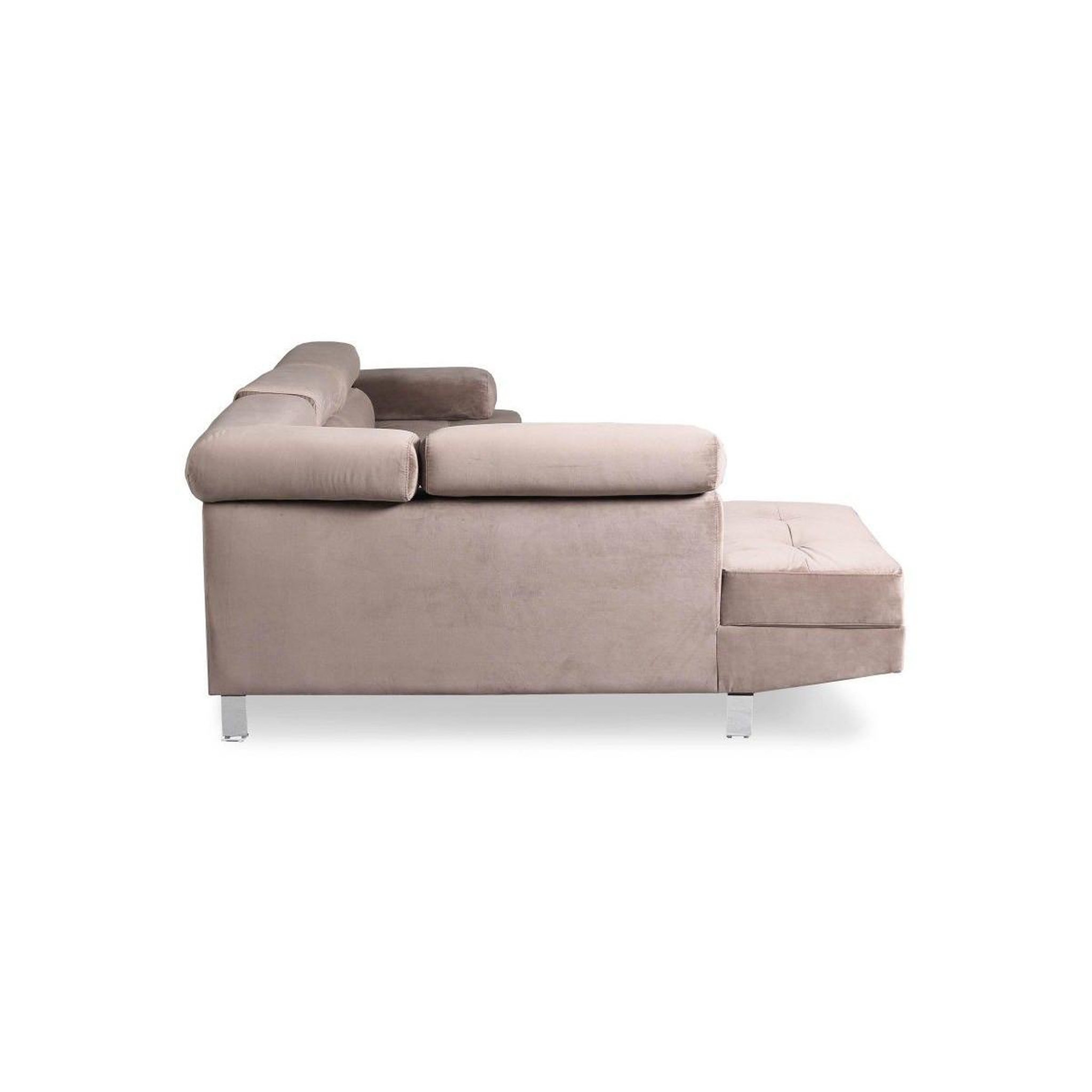 Voir la diapositive 5 : Paris Prix Canapé d'angle gauche  têtière  260cm taupe