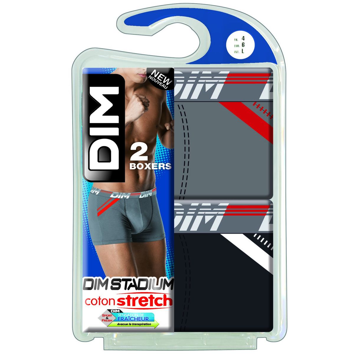 DIM Lot de 2 boxers en coton