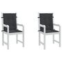 Voir la diapositive 4 : VIDAXL Coussins de chaise de jardin a dossier bas lot de 2 noir