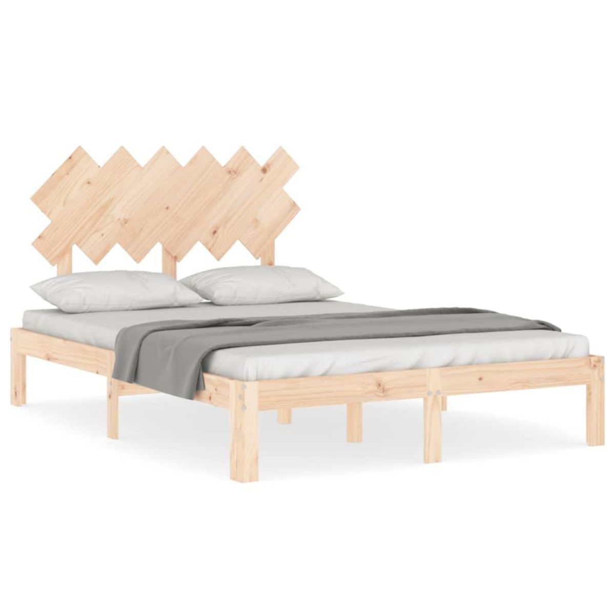 VIDAXL Cadre de lit sans matelas 120x200 cm bois de pin massif