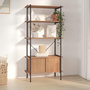 Voir la diapositive 1 : VIDAXL Etagere a 5 niveaux armoire 80x40x163cm Acier bois d'ingenierie