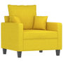 Voir la diapositive 3 : VIDAXL Ensemble de canapes 4 pcs avec coussins jaune clair tissu