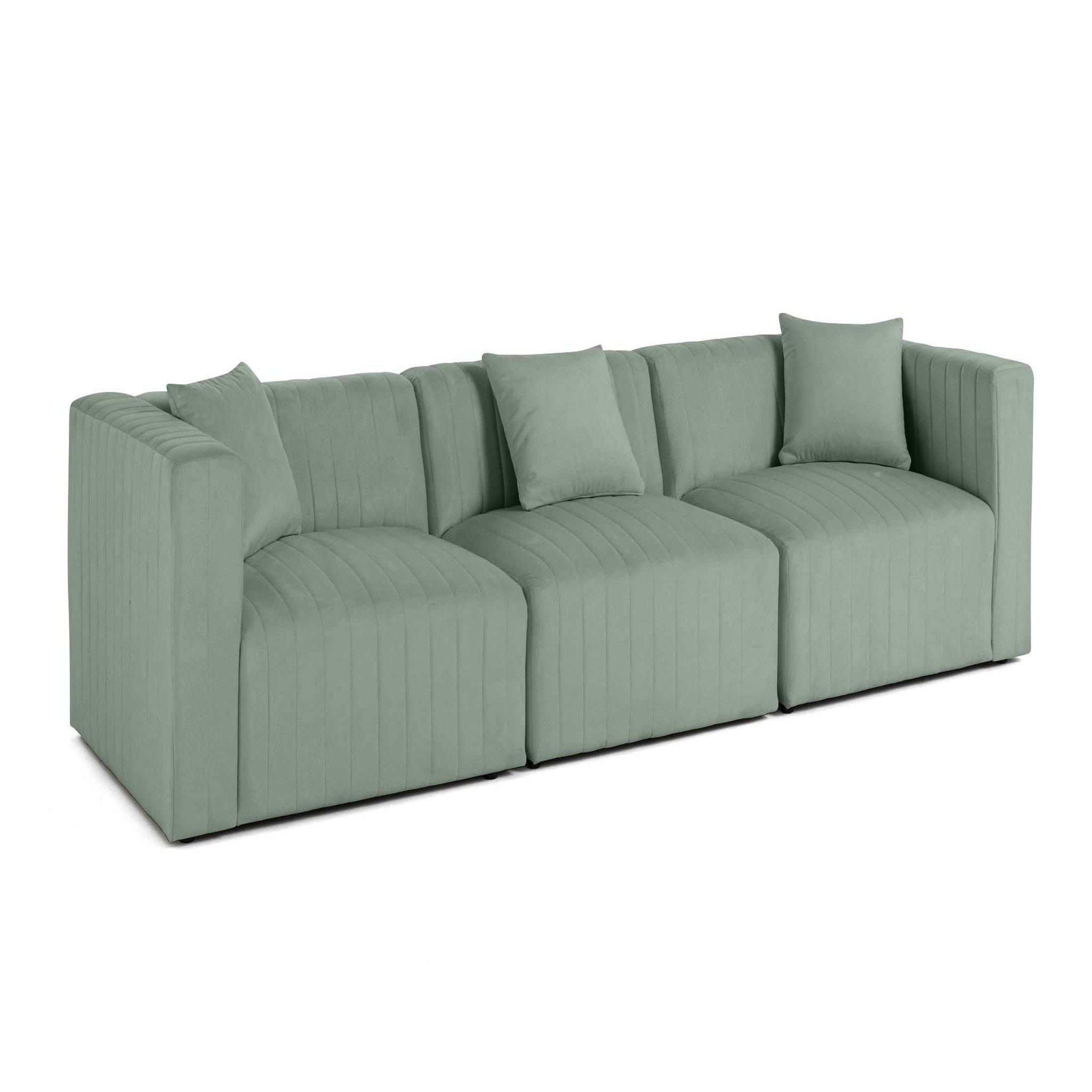 Voir la diapositive 5 : BEST MOBILIER Nova - canapé modulable 3 places - en velours