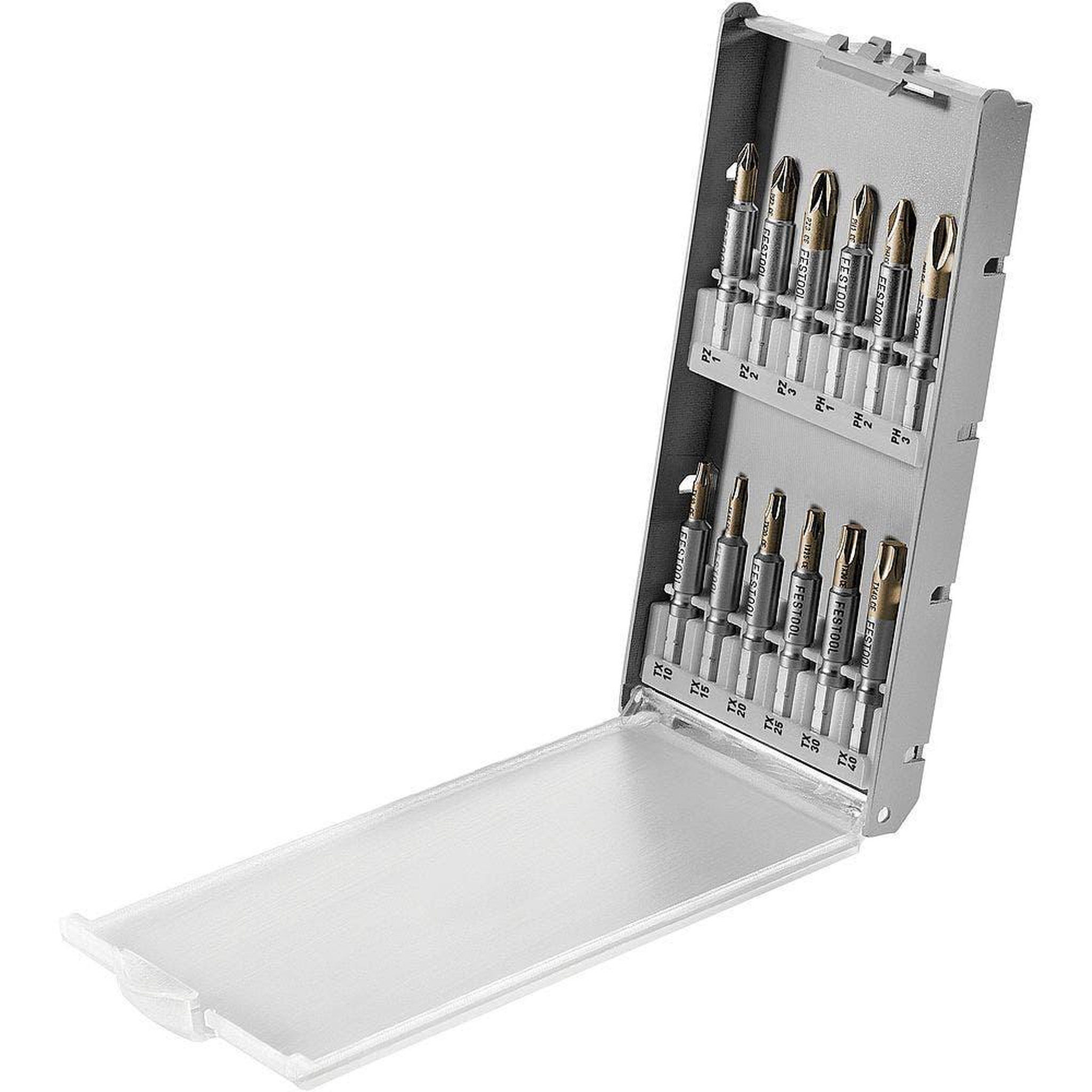 FESTOOL Coffret 12 embouts 50mm bks sys3 ph / pz / tx ce