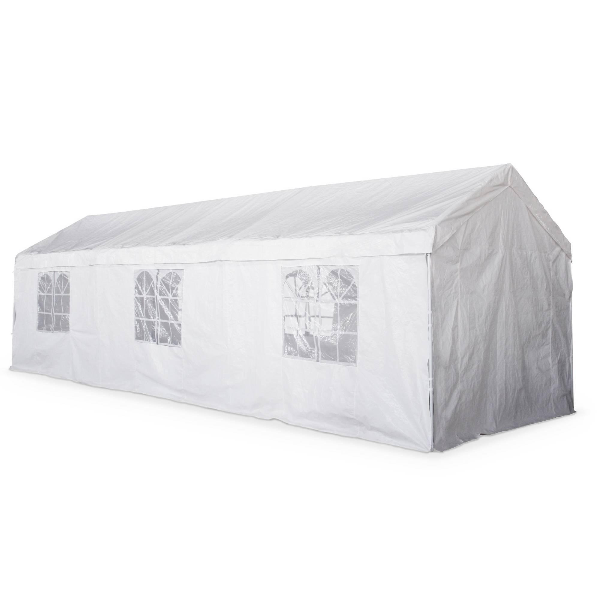 Voir la diapositive 5 : SWEEEK Tente de réception - Burdigala 3x9m -  Blanc. connecteurs métal. tente de jardin idéale pour réception à utiliser comme pavillon. chapiteau ou tonnelle