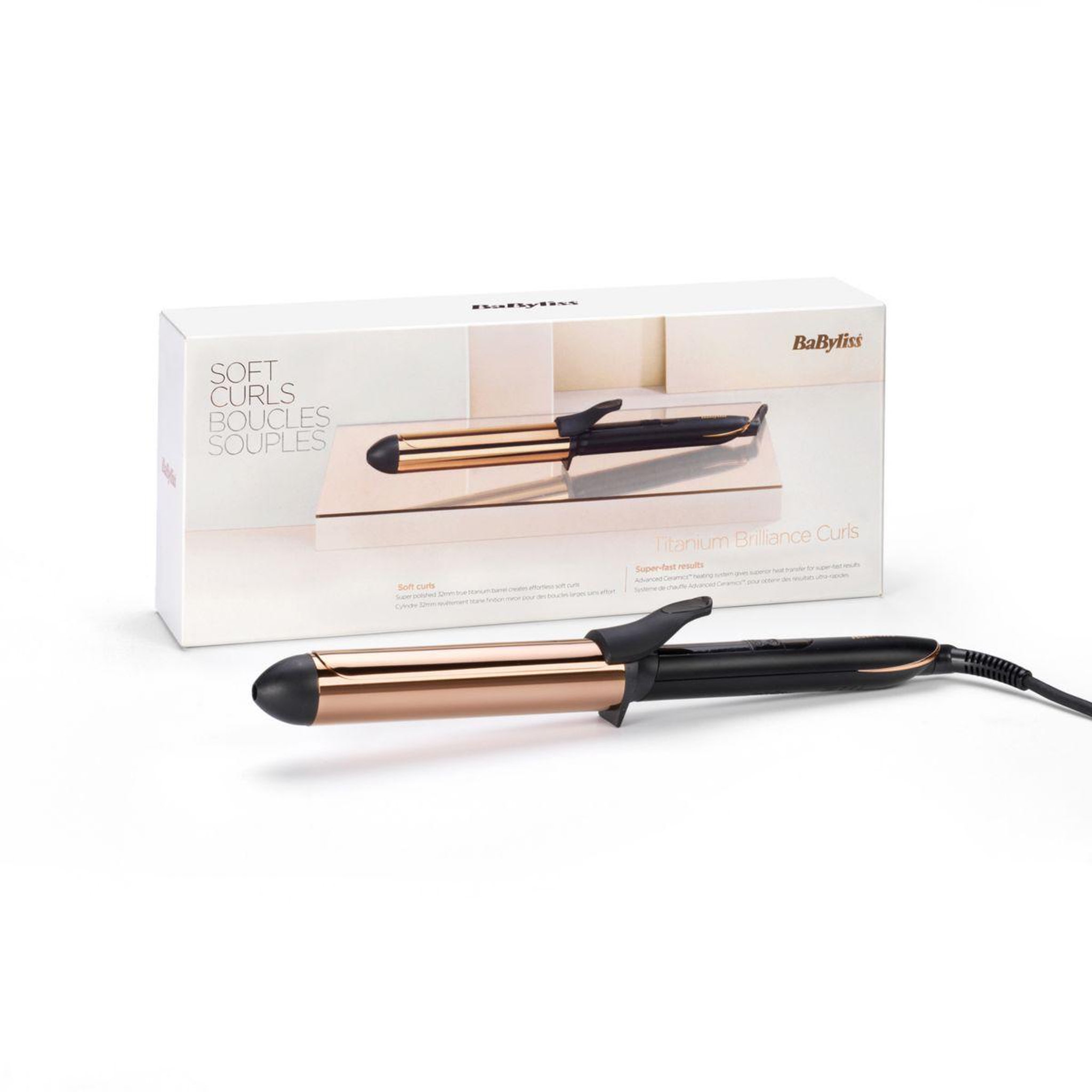 Voir la diapositive 2 : BABYLISS Fer à boucler c459e salon brilliance curls
