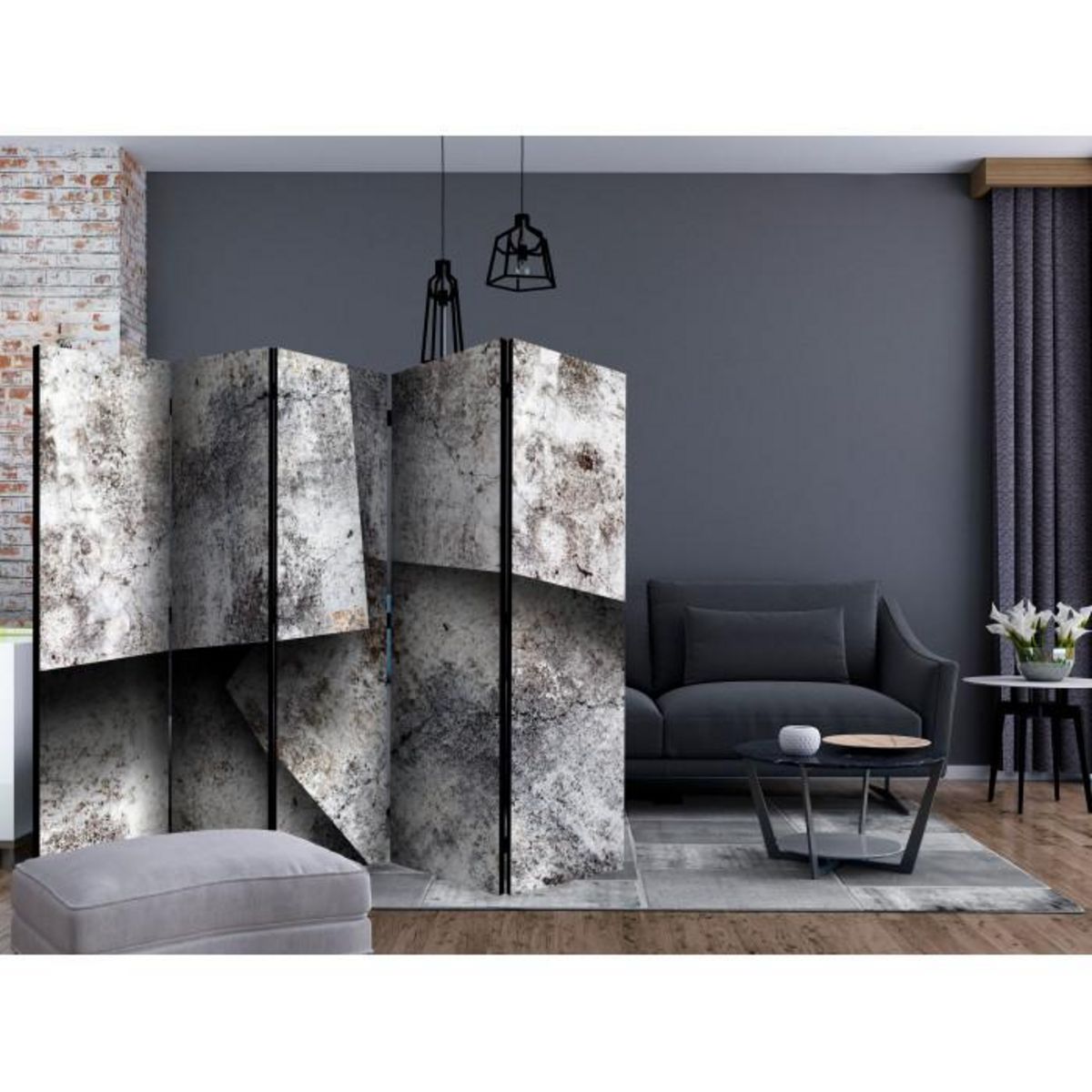 Paris Prix Paravent 5 Volets  Concrete Cards  172x225cm