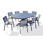 Voir la diapositive 1 : Paris Prix Ensemble Table de jardin Extensible 6 Chaises & 2 Fauteuils  Pelosa  145-199cm Gris Anthracite