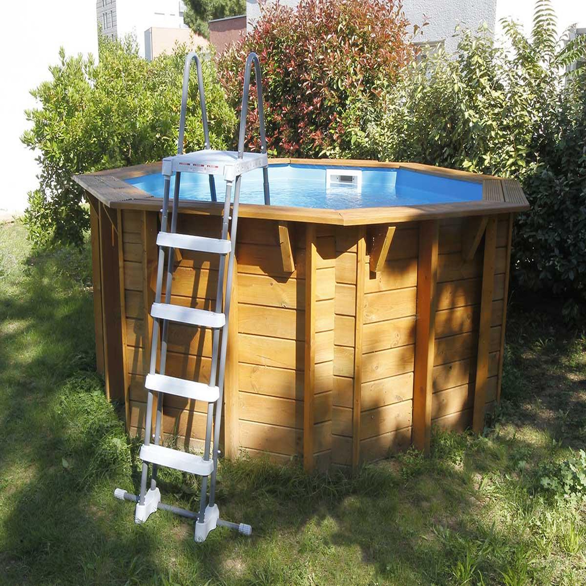 Voir la diapositive 6 : Ubbink Piscine bois Sunwater 4,10 x 1,20 m liner bleu - Ubbink