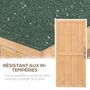 Voir la diapositive 4 : OUTSUNNY Armoire de jardin sur pied double porte étagère et toit bitumé relevable dim. 74L x 43l x 88H cm bois sapin