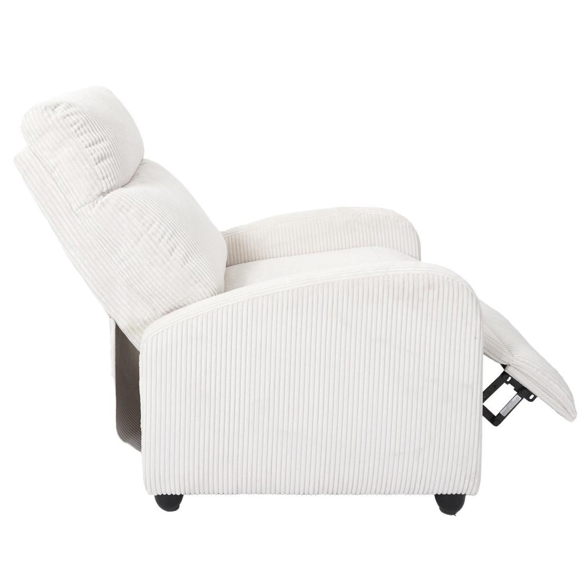 Voir la diapositive 6 : The Home Deco Factory Fauteuil de relaxation côtelé  scott  100cm beige