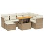 Voir la diapositive 2 : VIDAXL Salon de jardin avec coussins 8 pcs beige resine tressee