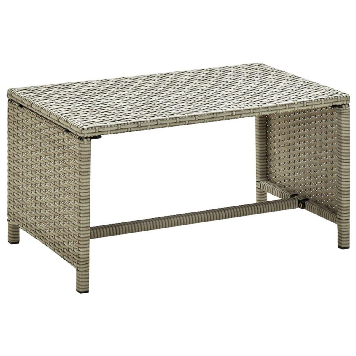 VIDAXL Table basse beige 70x40x38 cm resine tressee