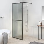 VIDAXL Ecran de douche 80x195 cm Verre trempe fonce