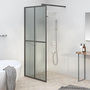 Voir la diapositive 1 : VIDAXL Ecran de douche 80x195 cm Verre trempe fonce