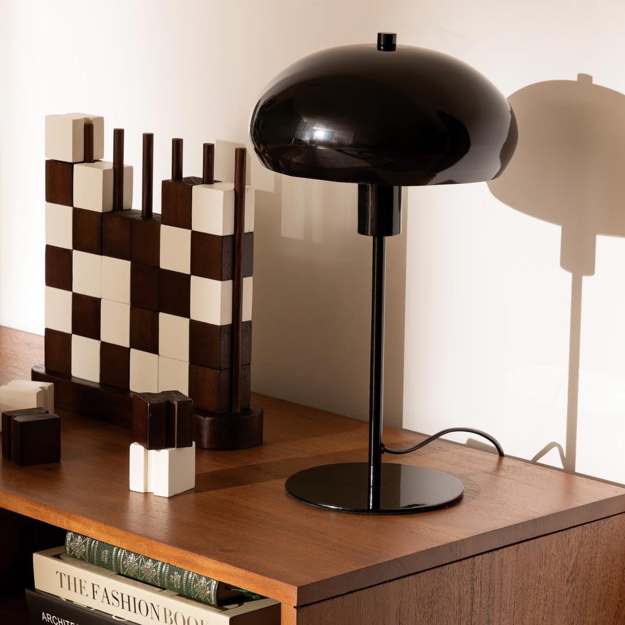 Voir la diapositive 5 : ATMOSPHERA Lampe à poser champignon  savio  38cm noir