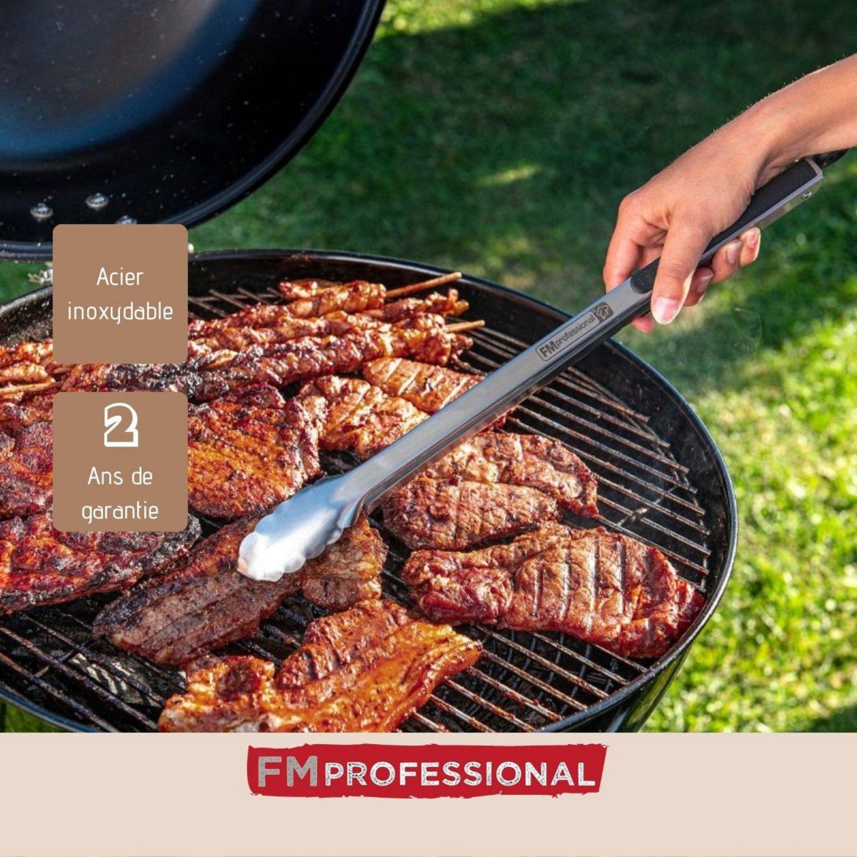 FM PROFESSIONAL Pince à barbecue inox 46 cm FM Professional Barbecue