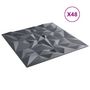 Voir la diapositive 4 : VIDAXL Panneaux muraux 48 pcs gris 50x50 cm XPS 12 m² amethyste