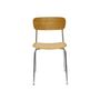 Voir la diapositive 3 : SWEEEK Lot de 2 chaises vintage contreplaqué avec placage bois et pieds métal L 43.5 x P 51 x H 77cm - Toby