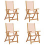 Voir la diapositive 2 : VIDAXL Chaises pliables de jardin lot de 4 bois d'acacia et textilene