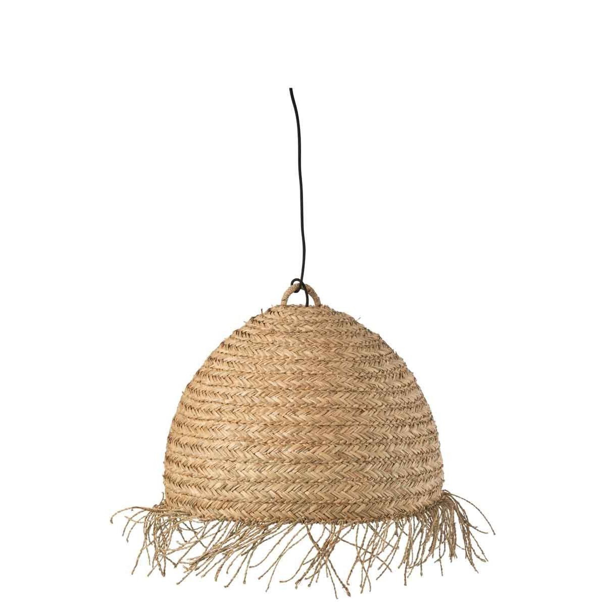 Voir la diapositive 3 : J-LINE Abat-Jour Suspendu en Rotin  Zostere  60cm Beige