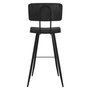 Voir la diapositive 6 : Rendez vous déco Lot de 2 chaises de bar grises/noires en cuir synthétique 75.5 cm-Texas