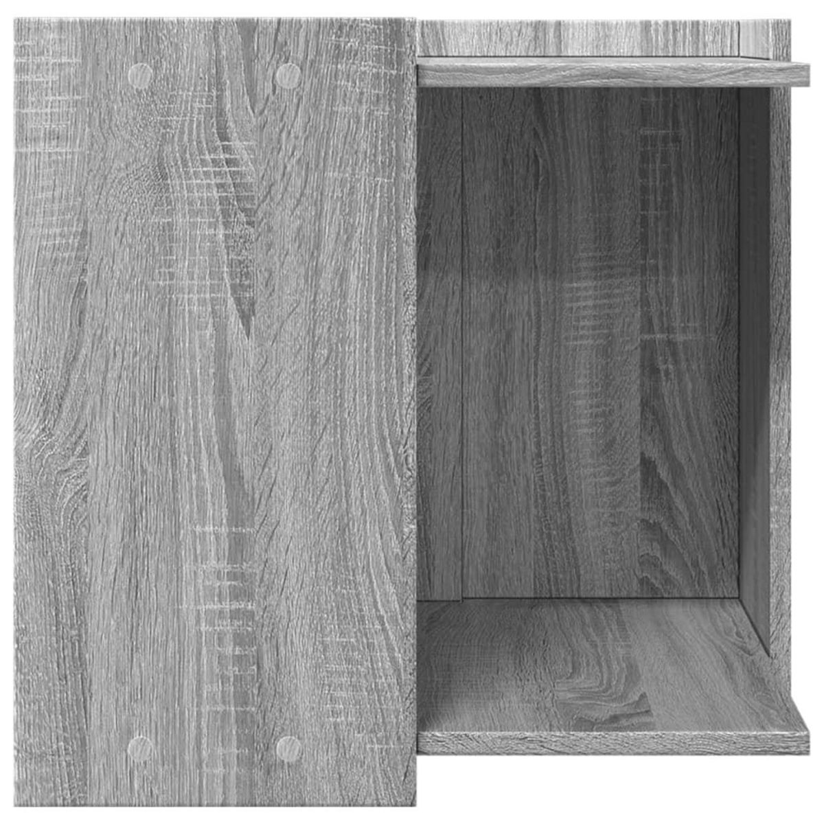 VIDAXL Meuble de bac a litiere pour chat sonoma gris bois d'ingenierie