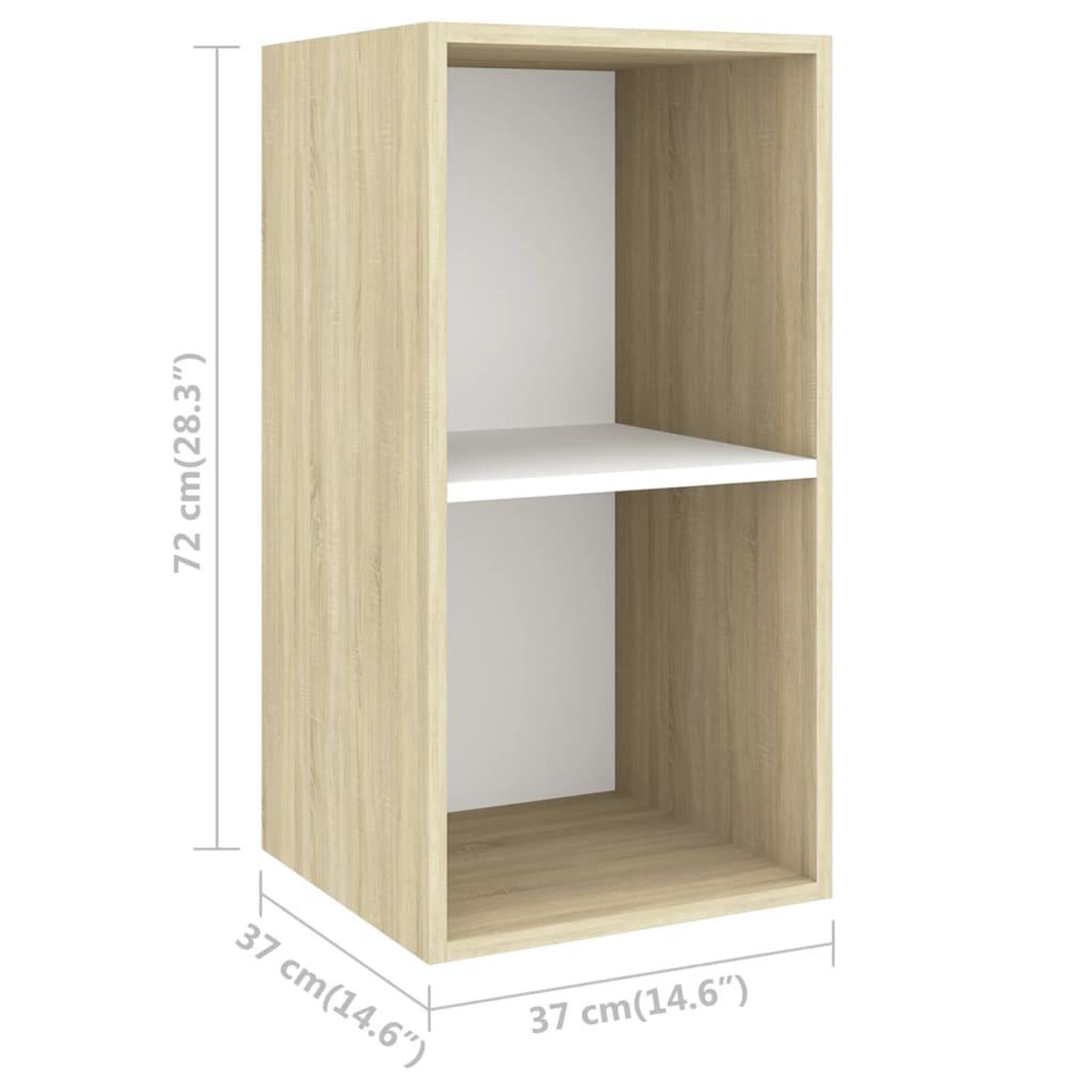 Voir la diapositive 5 : VIDAXL Meubles TV muraux 2 pcs Blanc et chene sonoma Bois d'ingenierie