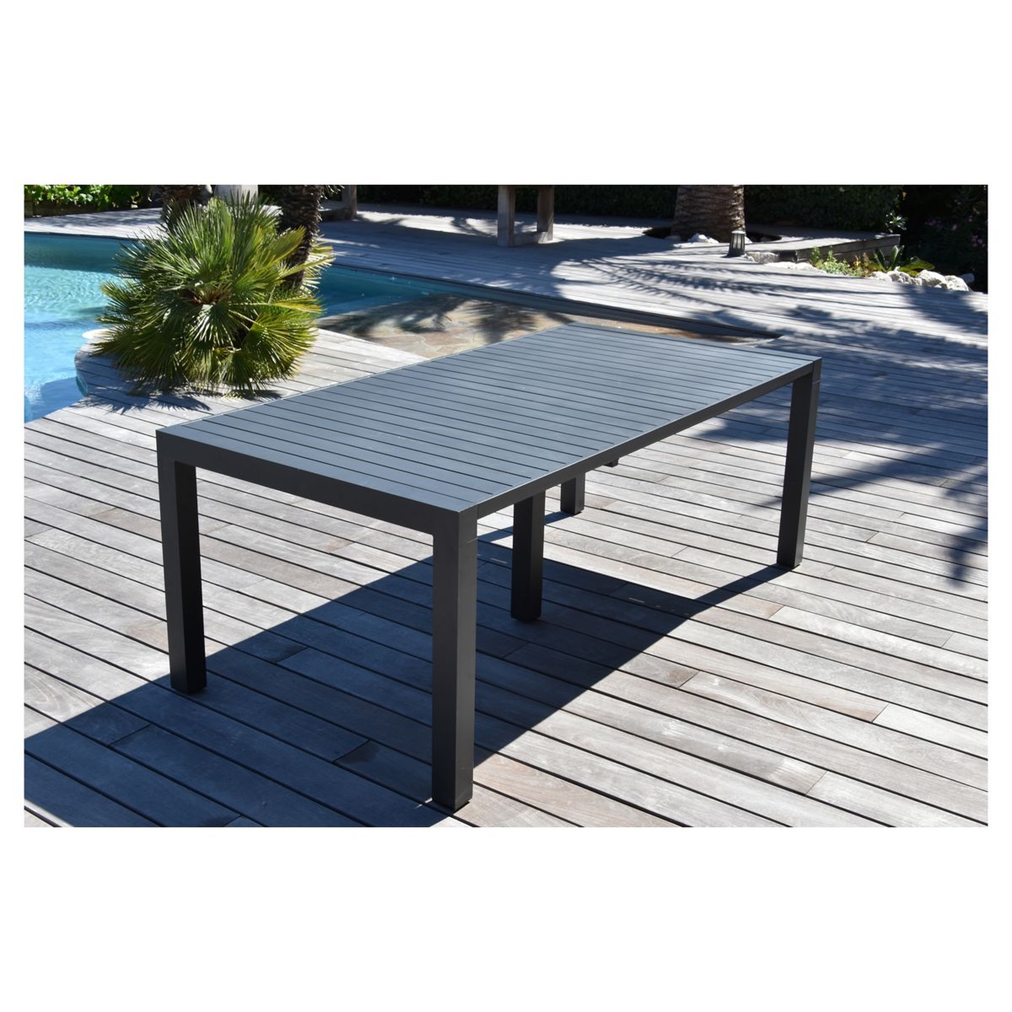 Voir la diapositive 4 : Givex Salon de jardin XXL extensible 200/260/320x100cm PRISMA