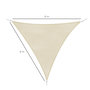 Voir la diapositive 3 : OUTSUNNY Voile d'ombrage triangulaire grande taille 6 x 6 x 6 m polyéthylène haute densité résistant aux UV crème